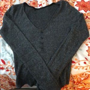 Gray sweatshirt bodysuit